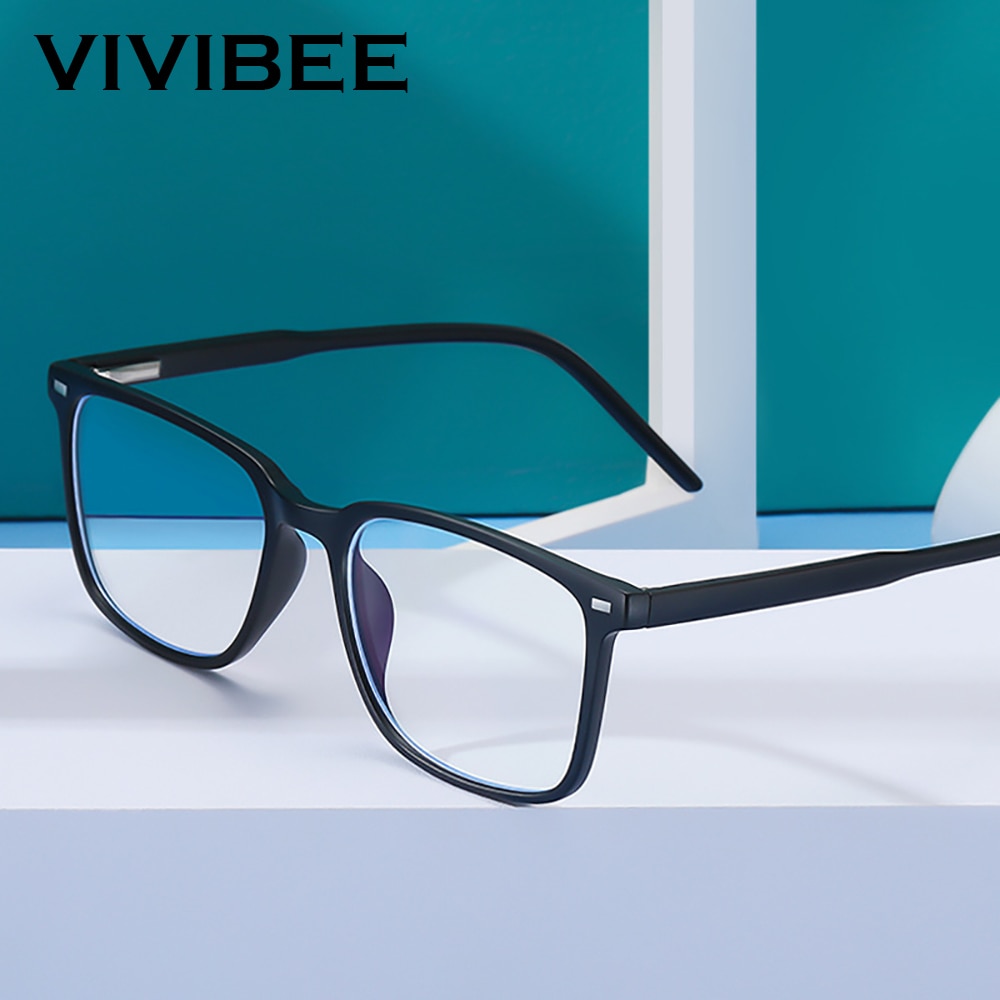 2022 Trending Blue Light Blocking Men's Glasses Gaming TR90 Matte Black Anti Ray Eyeglasses Women Transparent Fashion Eyewear