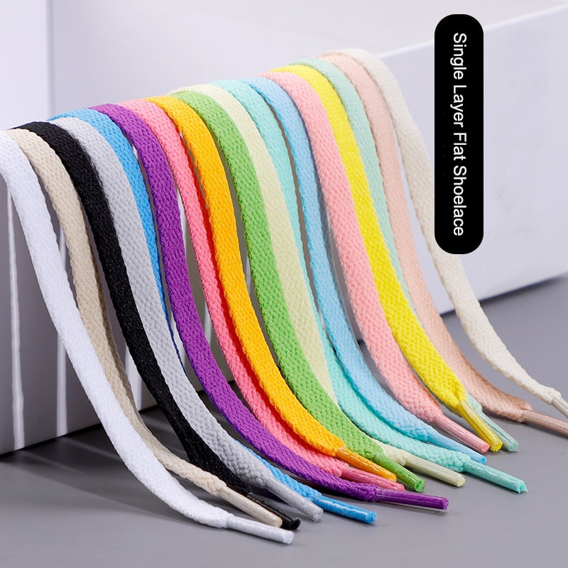 Flat Laces Shoelaces for Canvas Shoes Boot Bestselling Flat Wide Shoe Laces for Sport Sneakers Casual Shoes Candy Multi-color