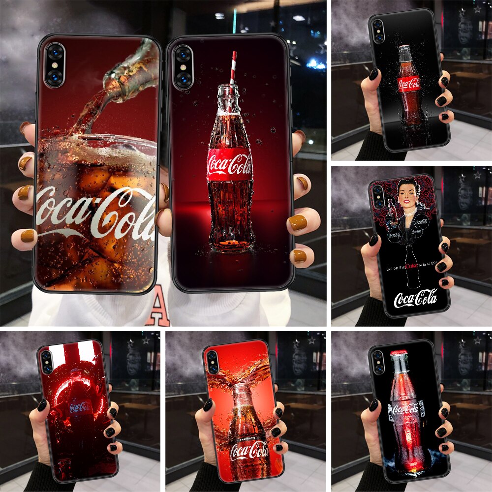 Coca-Cola Bestselling Phone Case For iphone SE 2020 6 6S 7 8 11 12 13 Mini Plus X XS XR Pro Max black art cell cover soft