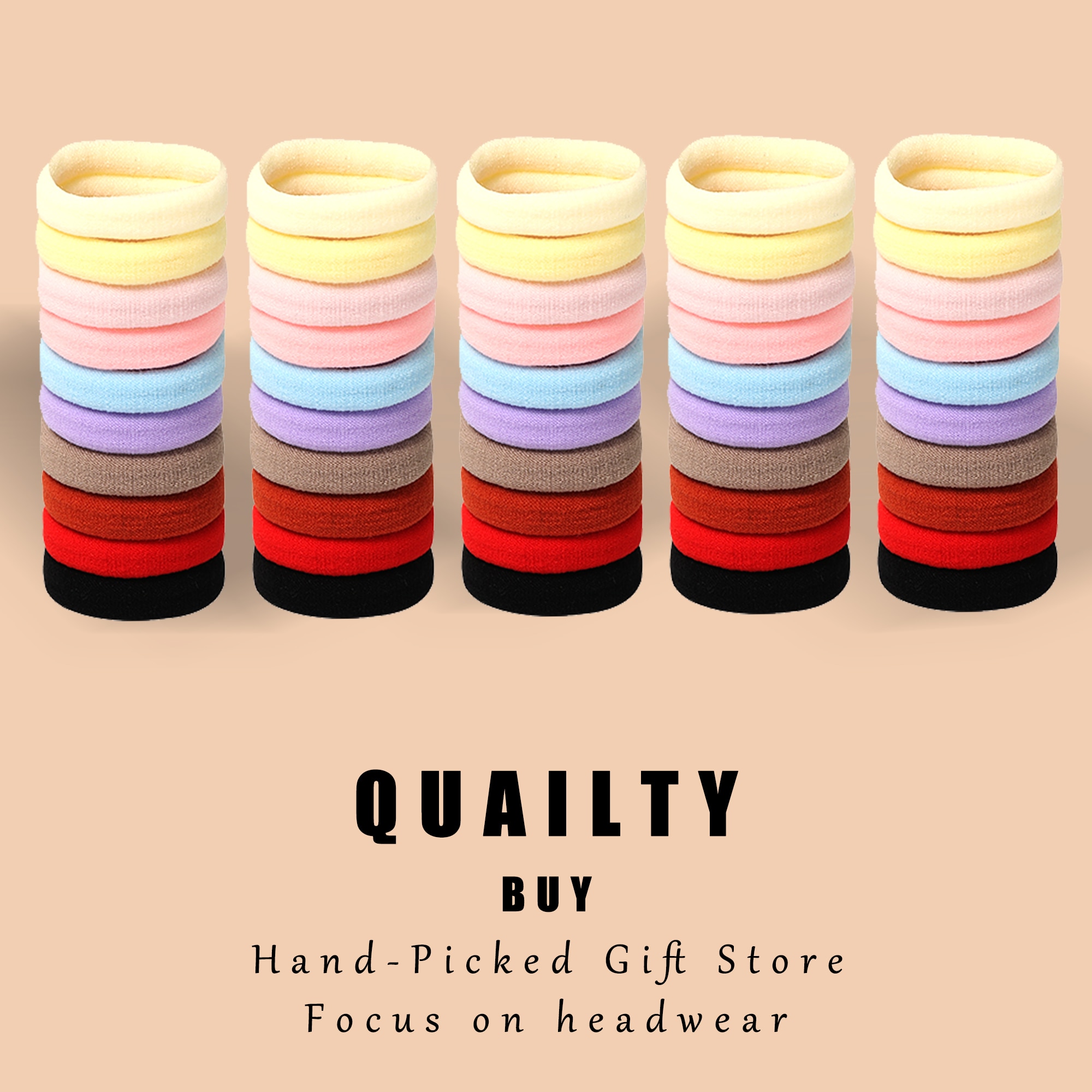 50 or 100 Girls Supplies Large Small Premium Ponytail Rubber Headband Colorful Stretch Korean Stretch Bestseller Summer Kids