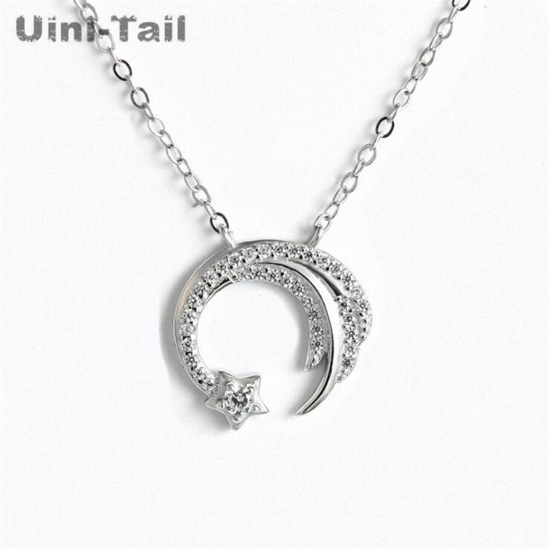 Uini-Tail new original 925 Tibetan silver slip falling meteor micro-inlaid necklace Meteor Garden fashion trend jewelry GN698