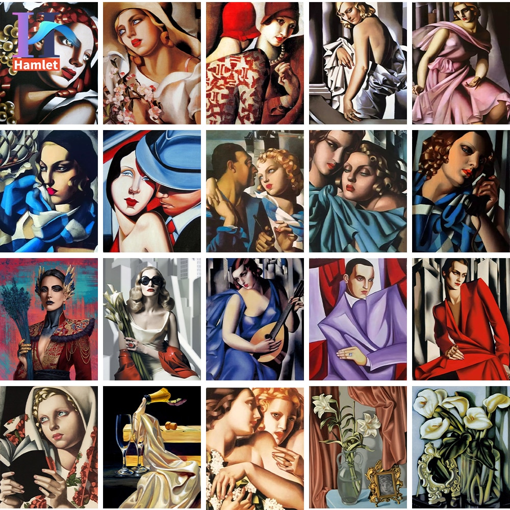 Painting By Numbers Adults Abstract Polish Artist Tamara De Lempicka, Handmade Products, Zero Basis, Do-it-yourself Painting