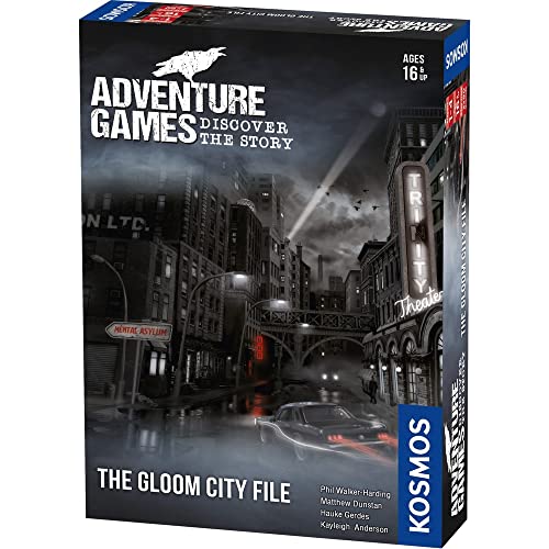 Adventure Games: The Gloom City File – A Kosmos Game from Thames & Kosmos | Collaborative, Replayable Storytelling Gaming Experience for 1 to 4 Players Ages 16+