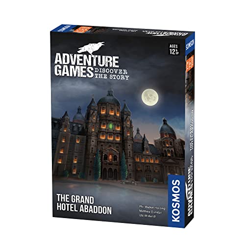 Adventure Games: The Grand Hotel Abaddon - A Kosmos Game from Thames & Kosmos | Collaborative, Replayable Storytelling Gaming Experience for 2 to 4 Players Ages 12+, Grey