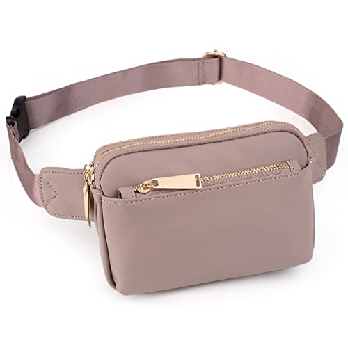 UTO Fanny Pack for Women Crossbody Trendy Fashion Belt Purse Chest Waist Hip Bumbag for Outdoor Shopping Travel Hiking