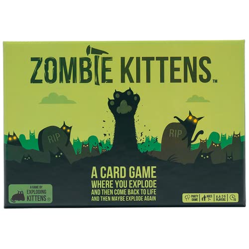 Zombie Kittens Card Game by Exploding Kittens - Fun Family Card Games for Adults Teens & Kids for Night Entertainment, 2-5 Players