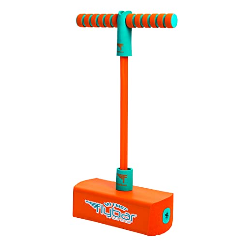 Flybar My First Foam Pogo Jumper for Kids Fun and Safe Pogo Stick for Toddlers, Durable Foam and Bungee Jumper for Ages 3 and up, Supports up to 250lbs (Orange)