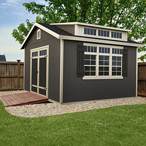 Handy Home Products Windemere 10x12 Do-it-Yourself Wooden Storage Shed with Floor