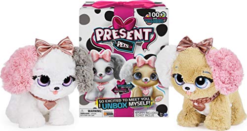 Present Pets, Fancy Puppy Interactive Surprise Plush Toy Pet with Over 100 Sounds & Actions (Style May Vary), Girls Gifts, Kids Toys for Girls
