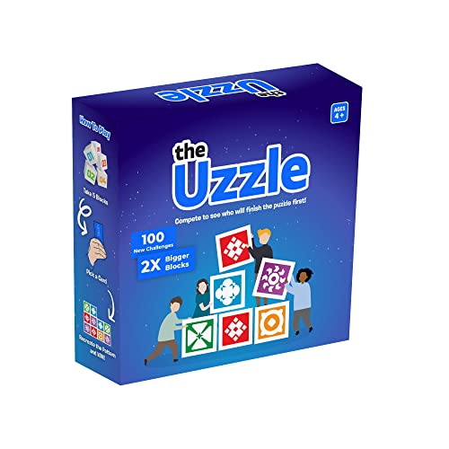 The Uzzle 3.0 Board Game,Popular Family Board Games for Adults, Suitable for Children& Adults, Block Puzzles Games, Family Card Games for Adults & Kids for Age 4+_Board Games for Family Night