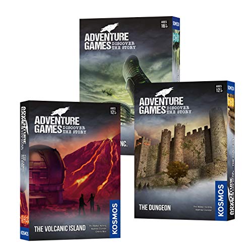 Adventure Games 3-Pack Bundle | The Volcanic Island | The Dungeon | Monochrome Inc. | Collaborative, Replayable, Storytelling Gaming Experience | 1 to 4 Players