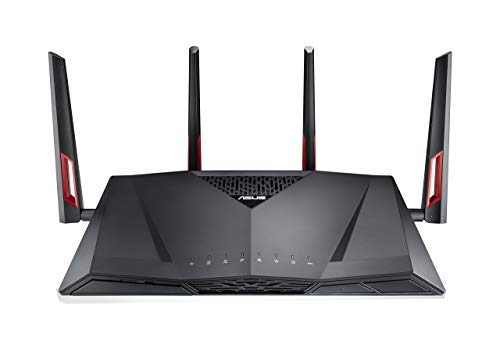 ASUS Dual-Band Gigabit Wi-Fi Gaming Router (AC3100) with MU-MIMO, Supporting AI Protection Network Security by Trend Micro, AI Mesh Wi-Fi System (RT-AC88U) (Renewed)