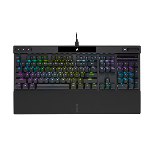 Corsair K70 RGB PRO Wired Mechanical Gaming Keyboard (CHERRY MX RGB Speed Switches: Linear and Rapid, 8,000Hz Hyper-Polling, PBT DOUBLE-SHOT PRO Keycaps, Soft-Touch Palm Rest) QWERTY, NA - Black
