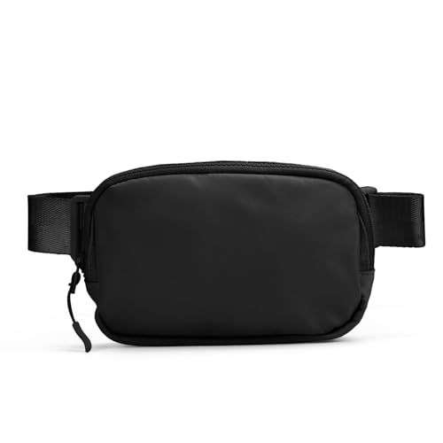 Fashion Belt Bag Fanny Packs Dupes Crossbody Sling Everywhere with Adjustable Strap for Running Traveling Hiking Workout Black