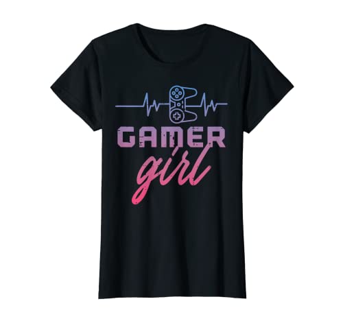 Gamer Girl Heartbeat Gaming Women Girls Kids Teens Youth T-Shirt