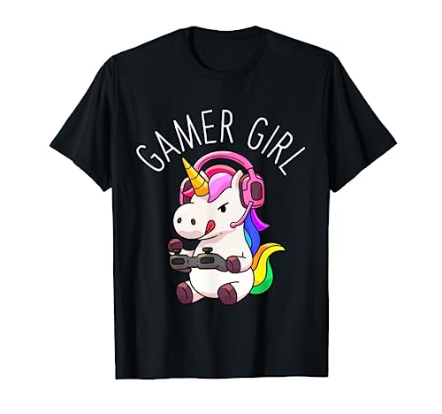Gamer Girl Unicorn Gaming Cute Video Game Gift Women Girls T-Shirt