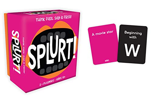 Gamewright - Splurt! - Portable Party Card Game - Think Fast. Say it First!,Pink