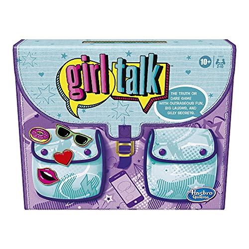 Hasbro Gaming Girl Talk Truth or Dare  Board Game for Teens and Tweens, Inspired by The Original 1980s Edition, Ages 10 and Up, for 2-10 Players