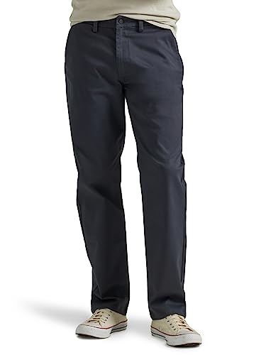 Lee Men's Flat Front Relaxed Straight Pant, Navy