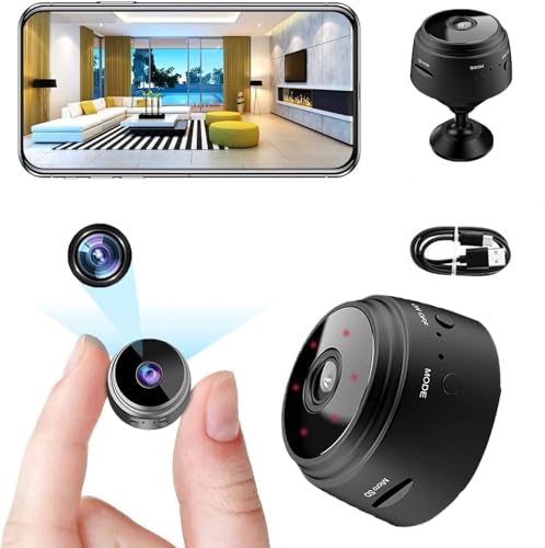 Mini Camera WiFi Wireless Nanny Cam, 1080p HD Home Security Camera,Night Vision Indoor/Outdoor Small Dog Pet Camera for Mobile Phone Applications in Real Time