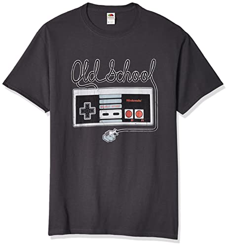Nintendo Men's Tangled Controller T-Shirt, 2X-Large, Charcoal