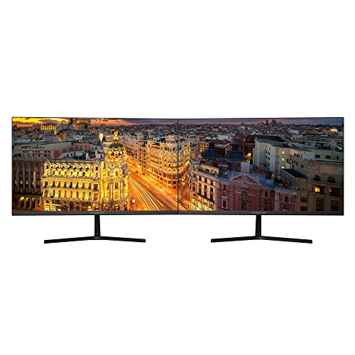 Packard Bell Basic Dual Computer Monitor, 24 Inch, Ultrawide, VESA Mount, Tilt, VGA and HDMI, FHD 1920 x 1080 ,75 Hz, 5 Milliseconds For Gaming, 2 Pack