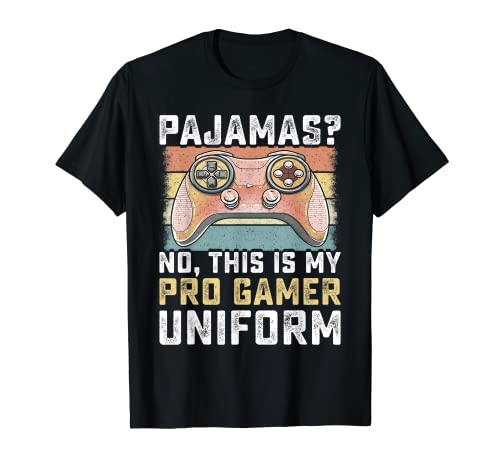 Pajamas No Pro Gamer Funny Video Games Boys Teens Gaming T-Shirt