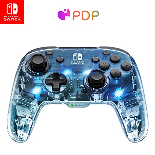 PDP Gaming Afterglow Wireless Nintendo Switch Pro Controller: Prismatic RGB LED Lighting, Full Motion Control Gamepad, Customizable Paddle Buttons, Dual Vibration