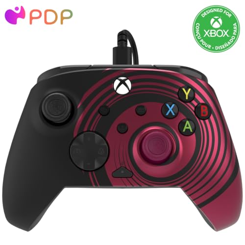 PDP Gaming REMATCH Advanced Wired Controller Licensed for Xbox Series X|S/Xbox One/PC, Customizable, App Supported - Ruby Swirl (Amazon Exclusive)
