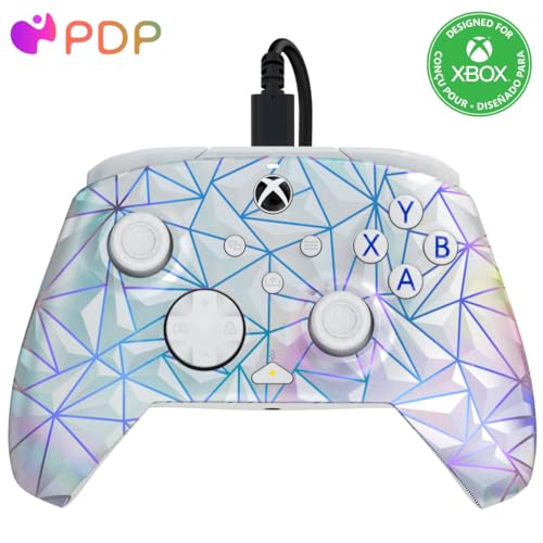 PDP Gaming REMATCH Advanced Wired Controller Licensed for Xbox Series X|S/Xbox One/PC, Customizable, App Supported - Frosted Diamond (Amazon Exclusive)