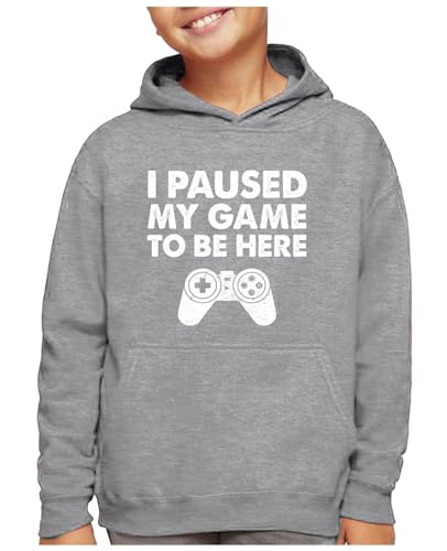 Tstars Kids Gaming Apparel I Paused My Game Gifts for Gamers Sweatshirts Hoodies Small Gray