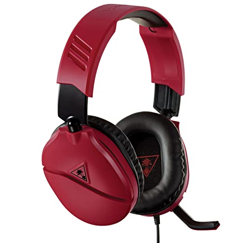 Turtle Beach Recon 70 PlayStation Gaming Headset for PS5, PS4, Xbox Series X, Xbox Series S, Xbox One, Nintendo Switch, Mobile, & PC with 3.5mm - Flip-to-Mute Mic, 40mm Speakers, 3D Audio – Red